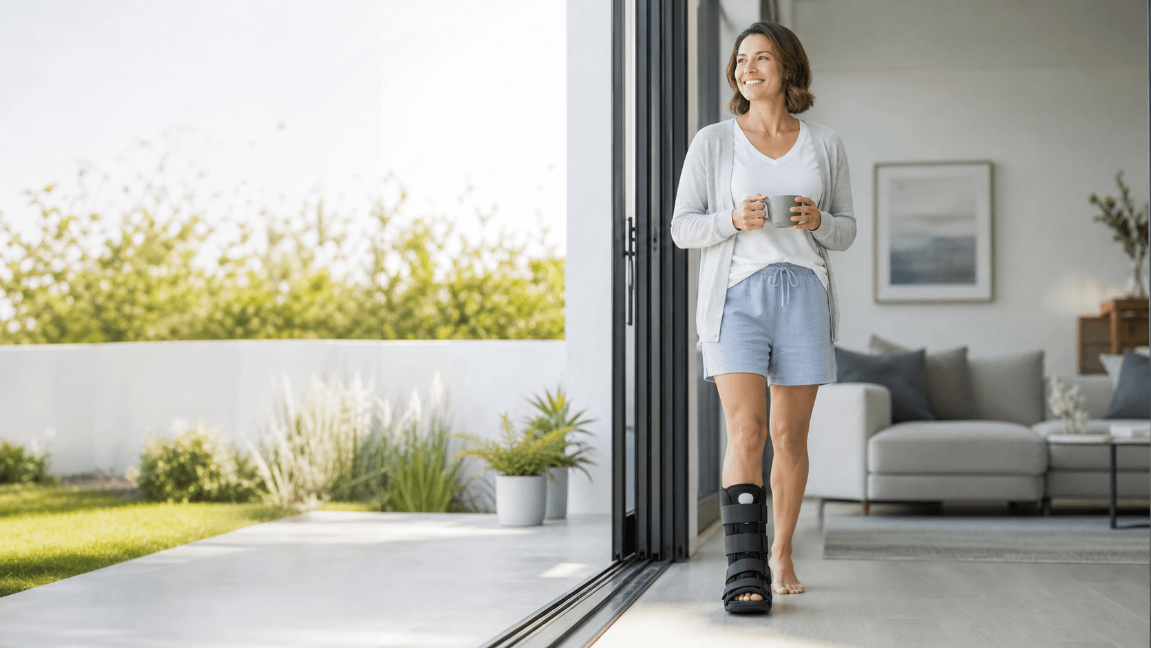 AULEXMED walking boot supporting a confident return to daily life