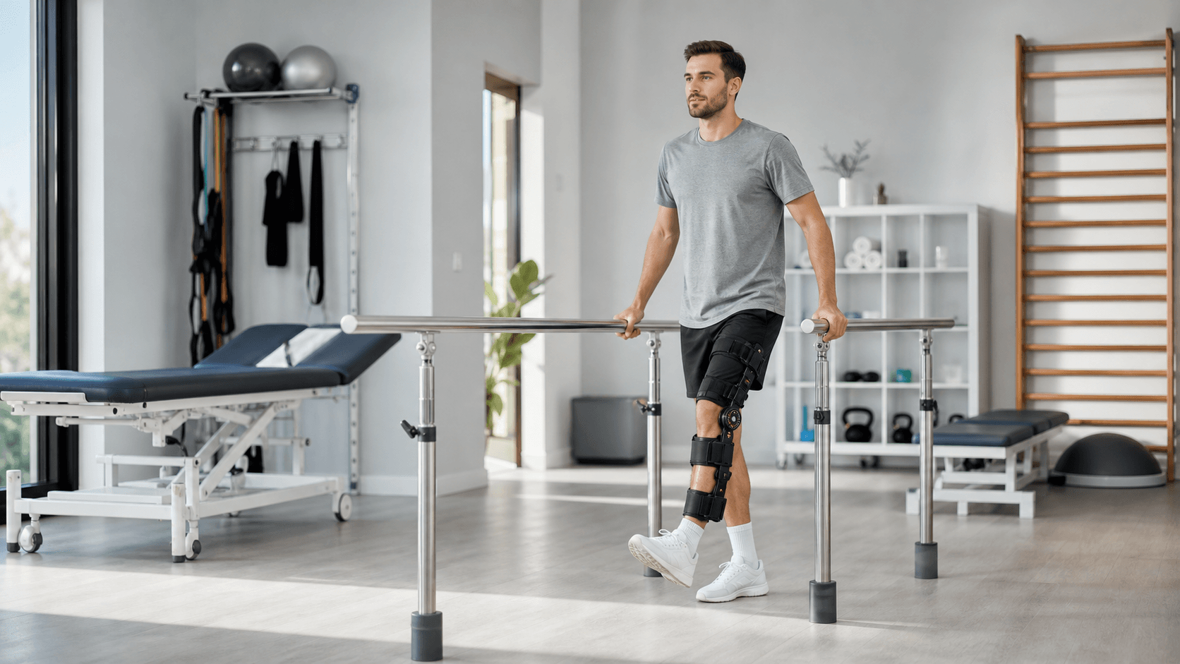 AULEXMED knee support during rehabilitation