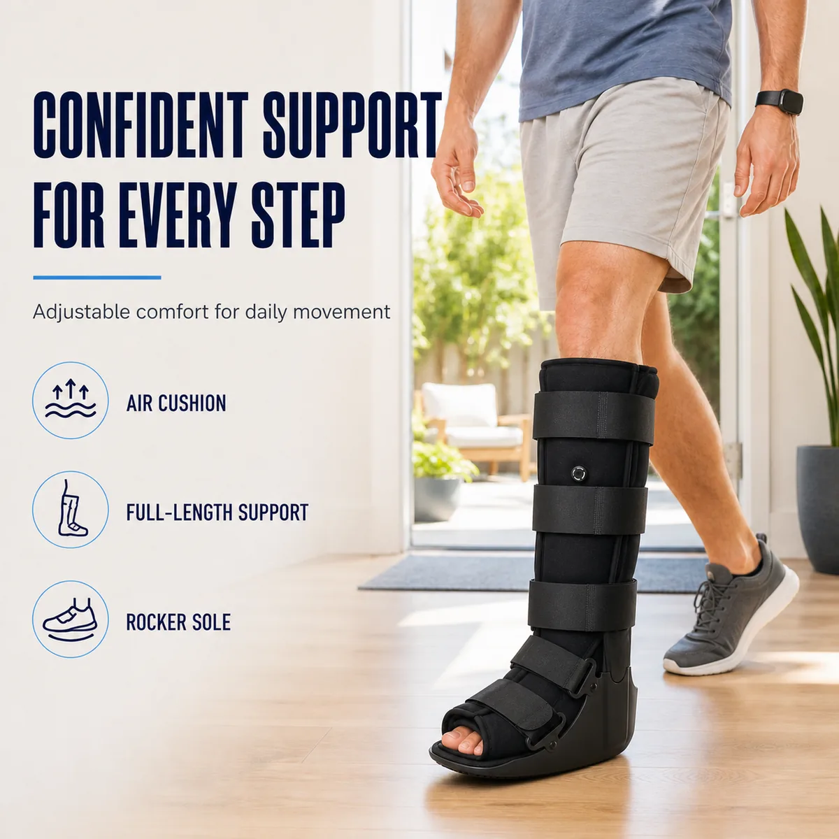 AULEXMED 52036 walking boot product and fit detail